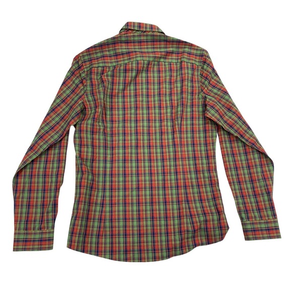 Club Room Mens Slim Fit 4-Way Stretch Plaid Dress Shirt Multicolor 15-15.5 - Picture 4 of 4